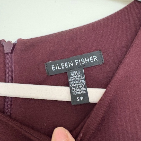 Eileen Fisher Cassis Faux Wrap Cropped Jumpsuit – Merlot – Small - Picture 3 of 3